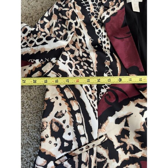 CHICOS Multicolor Floral Paisley Blazer One Button MEDIUM PETITE Office Formal - Picture 9 of 9